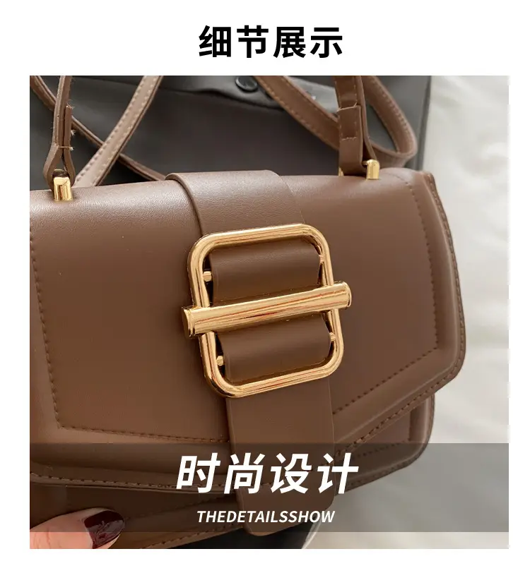White Retro Textured Shoulder Bag for Women — feature 4