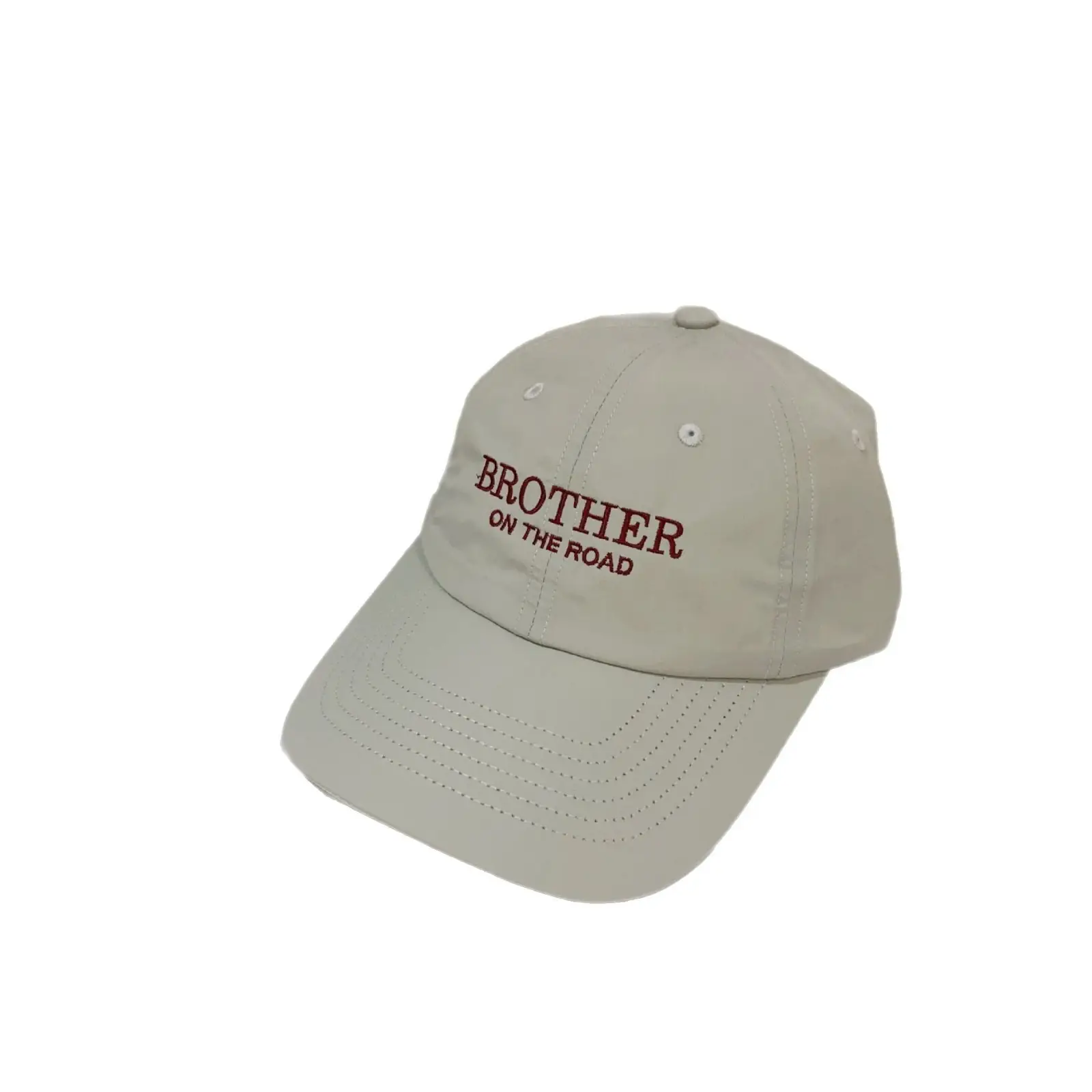 2025 Thin Baseball Cap "BROTHER ON THE ROAD" Beige - Image 10