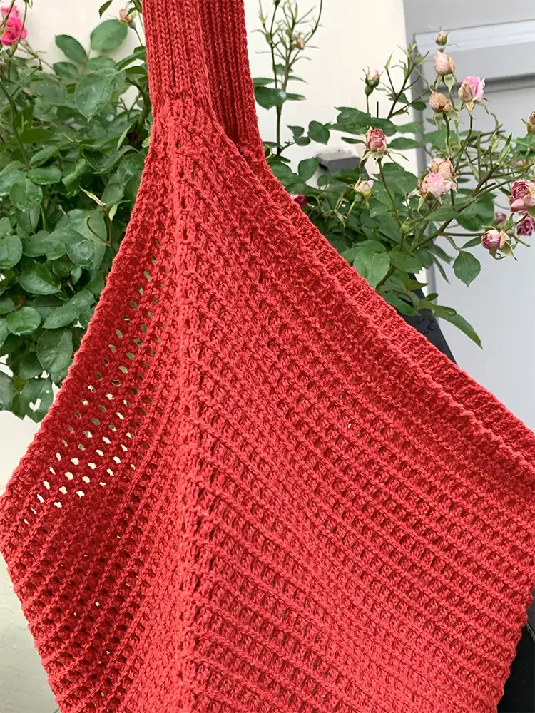 Red Crochet Woven Shoulder Bag for Women — feature 12