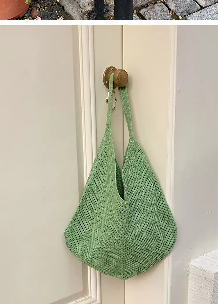 Red Crochet Woven Shoulder Bag for Women — feature 17