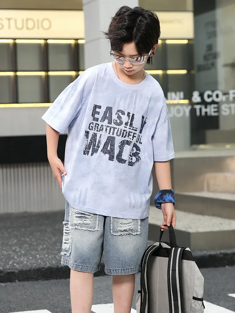 Summer Boys Denim Shorts & T-Shirt Set - Image 6