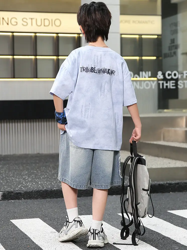 Summer Boys Denim Shorts & T-Shirt Set - Image 7