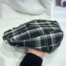 Women Plaid Forward Hat Spring Summer New - Image 2