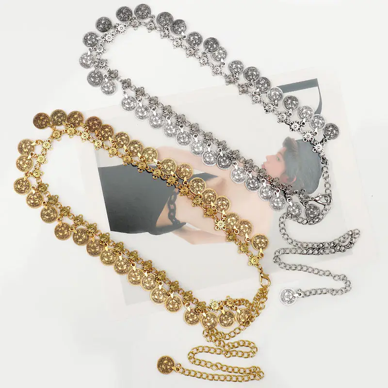 Hip-hop Fashion Vintage Compass Pendant Belt Single Layer All-Match Waist Chain - Image 4