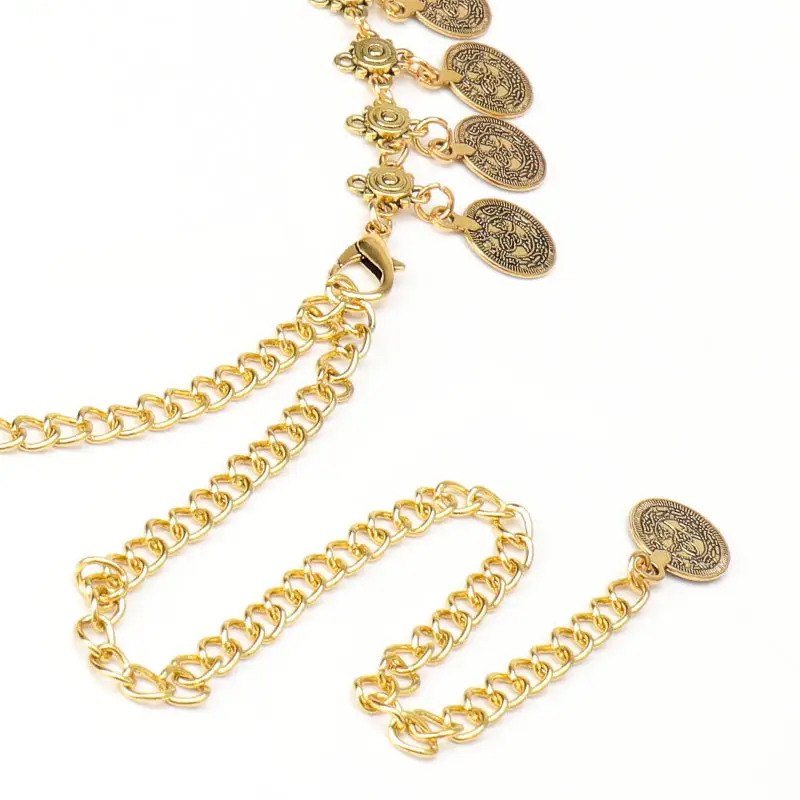 Hip-hop Fashion Vintage Compass Pendant Belt Single Layer All-Match Waist Chain - Image 6
