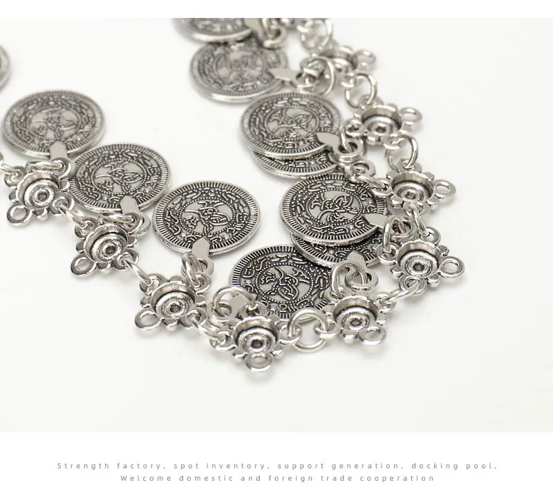 Hip-hop Fashion Vintage Compass Pendant Belt Single Layer All-Match Waist Chain — feature 32