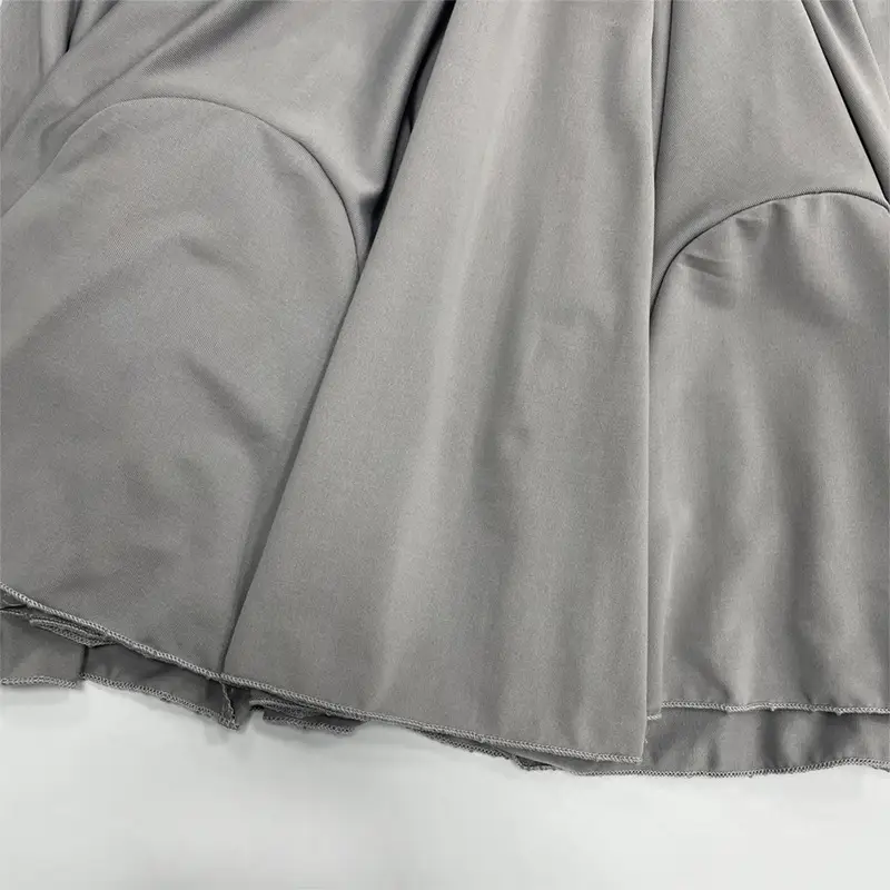 Sexy Backless Vest & High Waist Skirt Suit Grey — feature 37