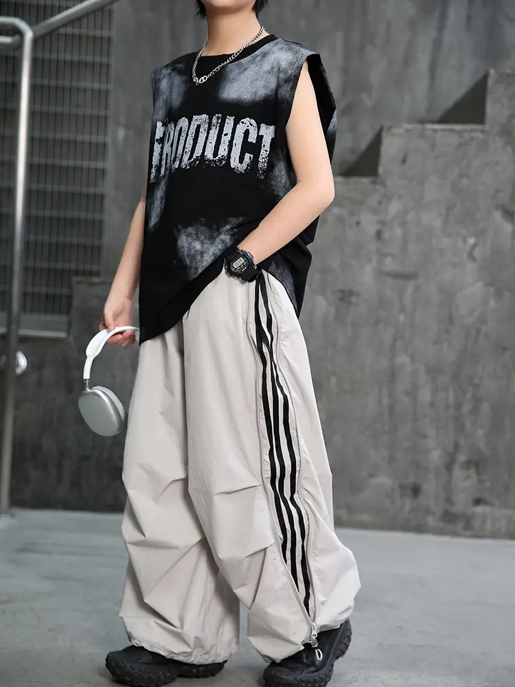 Summer Sleeveless Vest for Boys Black Stripes
