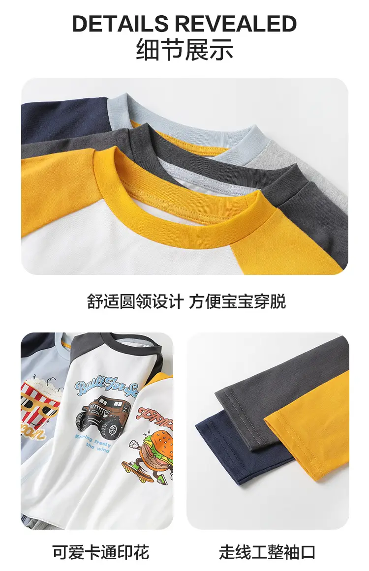 Autum Long Sleeve Kids T-Shirt White Black 25" — feature 20
