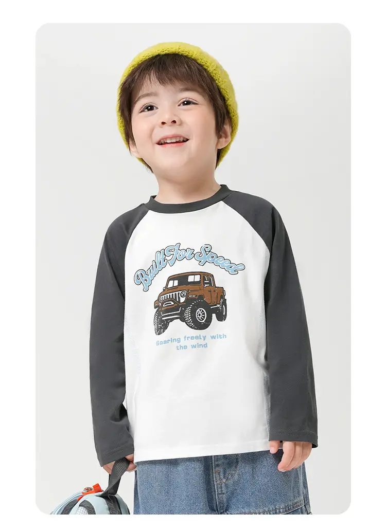 Autum Long Sleeve Kids T-Shirt White Black 25" — feature 8