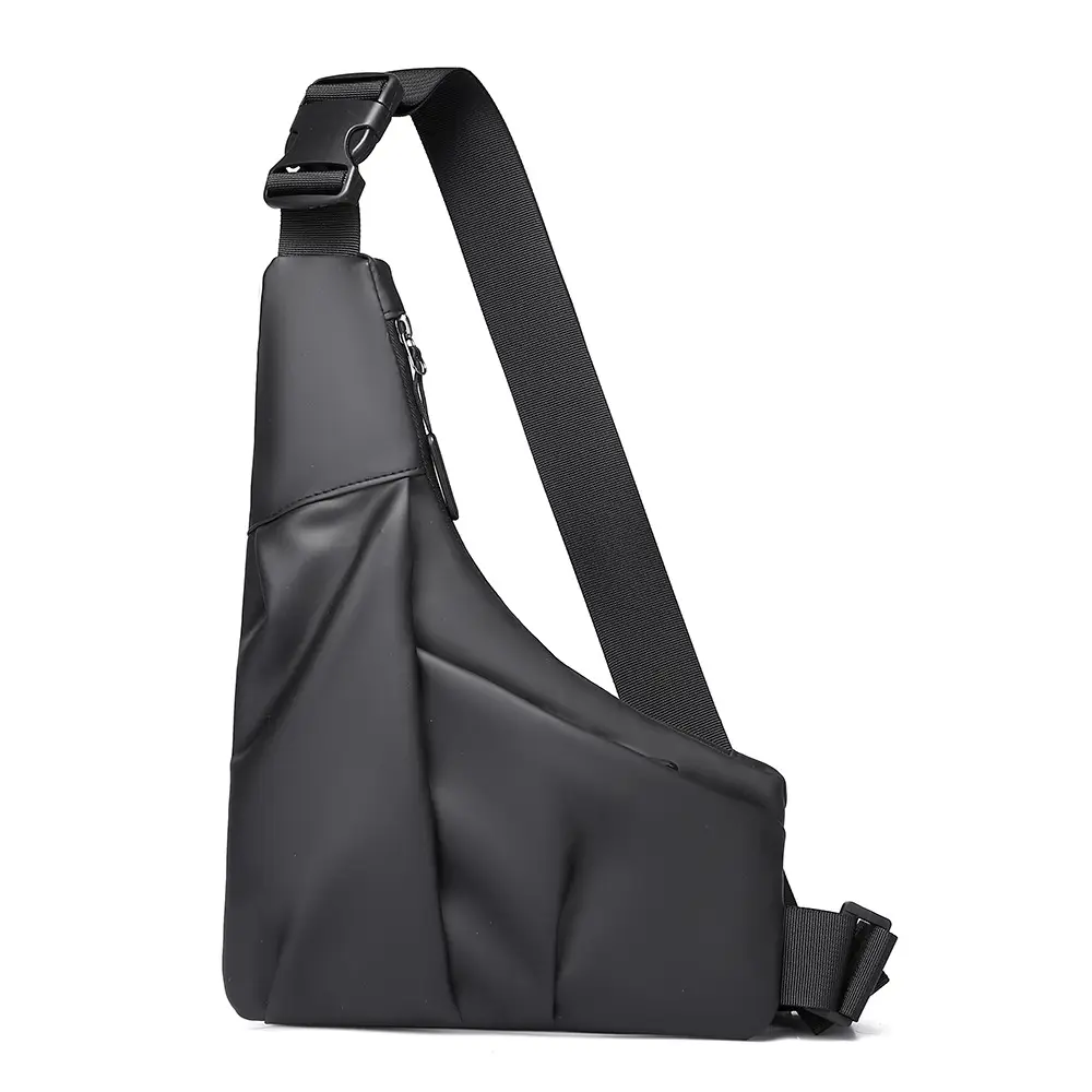 Men's Gun-Shape Shoulder Bag Black Nylon — feature 27