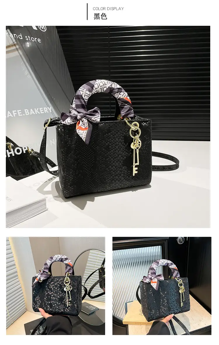 Elegant Fish Scale Pattern Daffee Shoulder Bag — feature 13