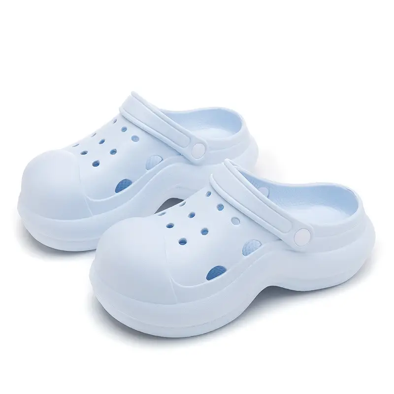 Women High Heeled Sandals White Clogs Summer Beach