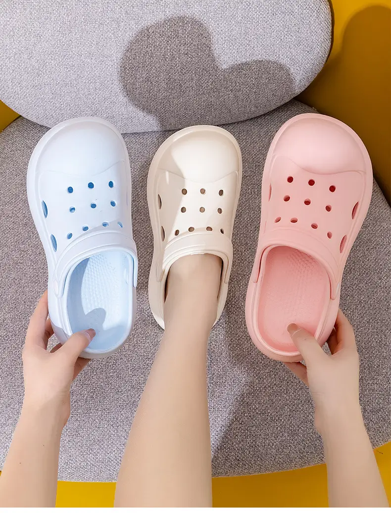 Women High Heeled Sandals White Clogs Summer Beach — feature 12