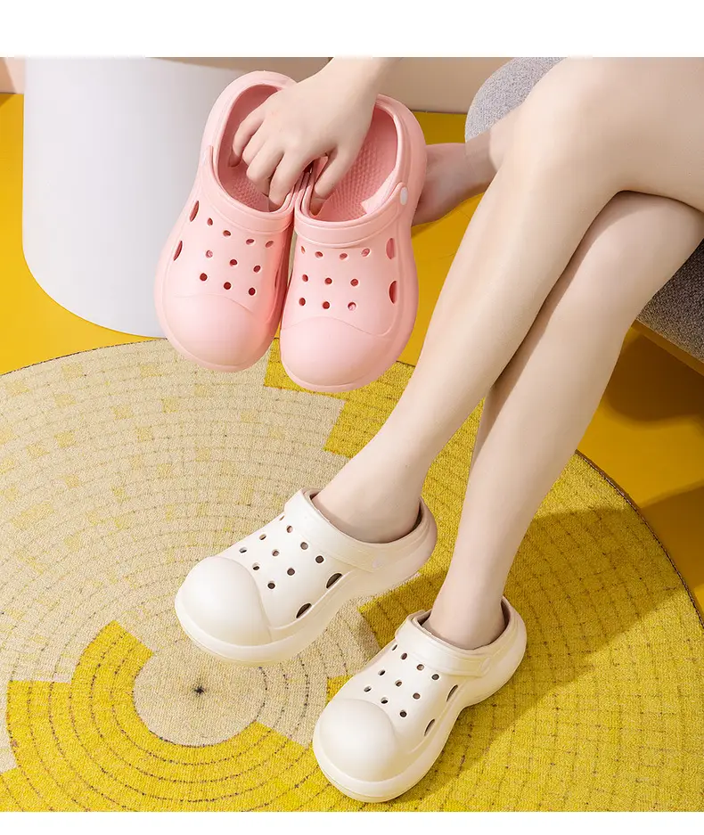 Women High Heeled Sandals White Clogs Summer Beach — feature 14