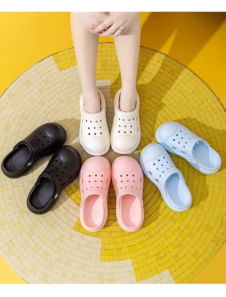 Women High Heeled Sandals White Clogs Summer Beach — feature 15