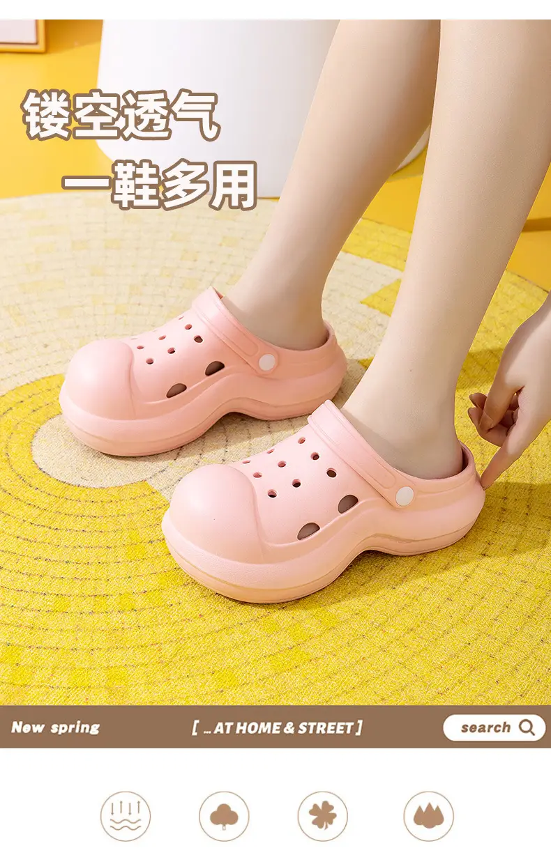 Women High Heeled Sandals White Clogs Summer Beach — feature 2
