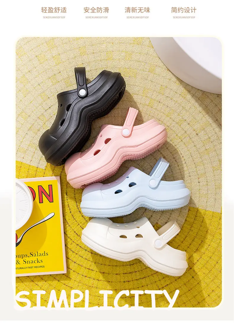 Women High Heeled Sandals White Clogs Summer Beach — feature 3