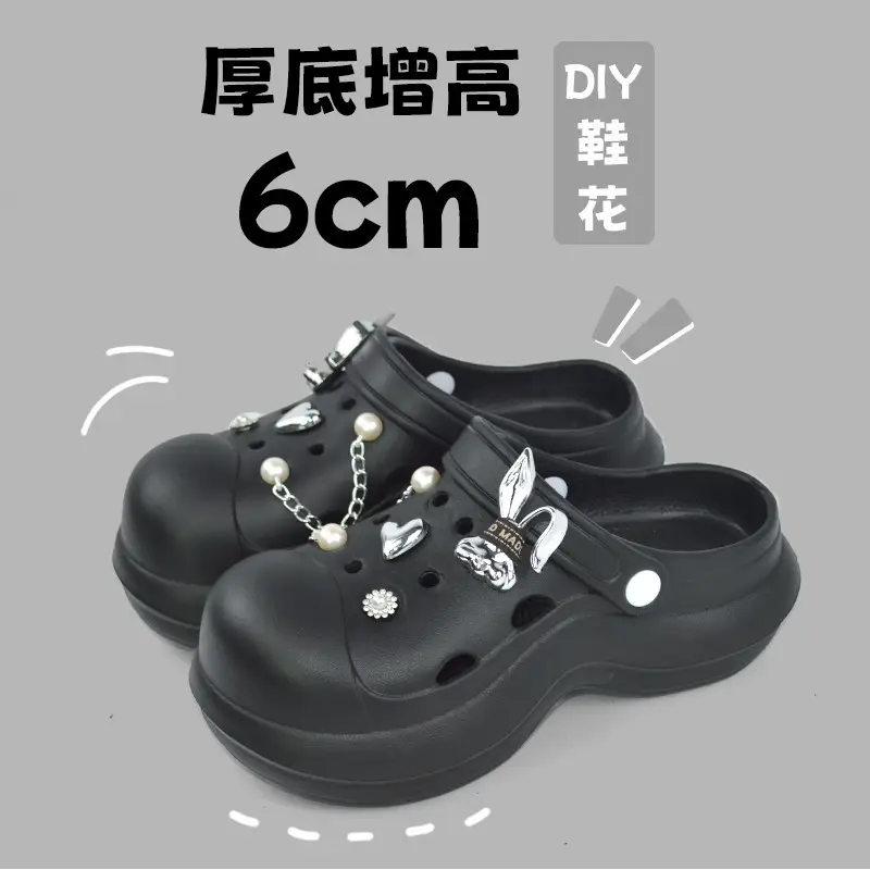 Women High Heeled Sandals White Clogs Summer Beach