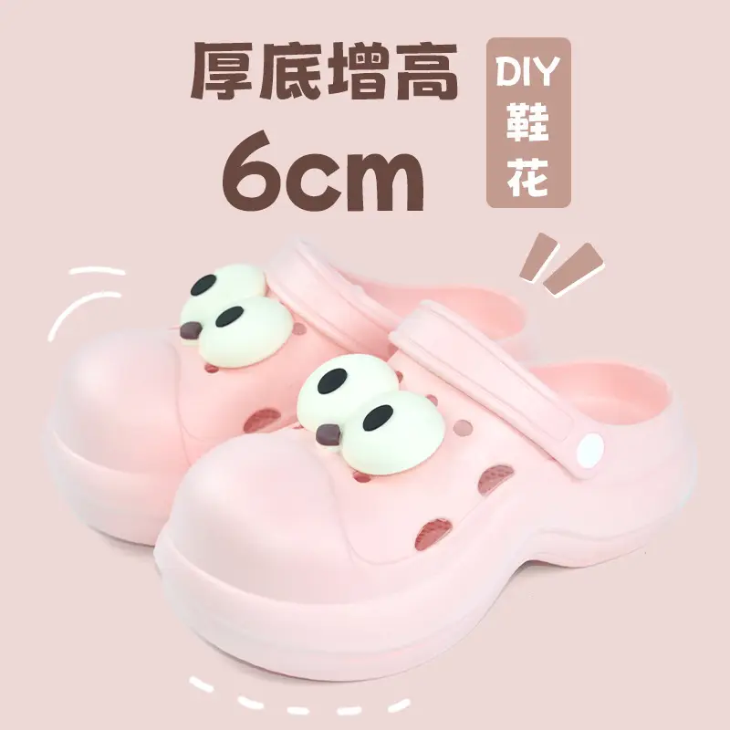 Women High Heeled Sandals White Clogs Summer Beach