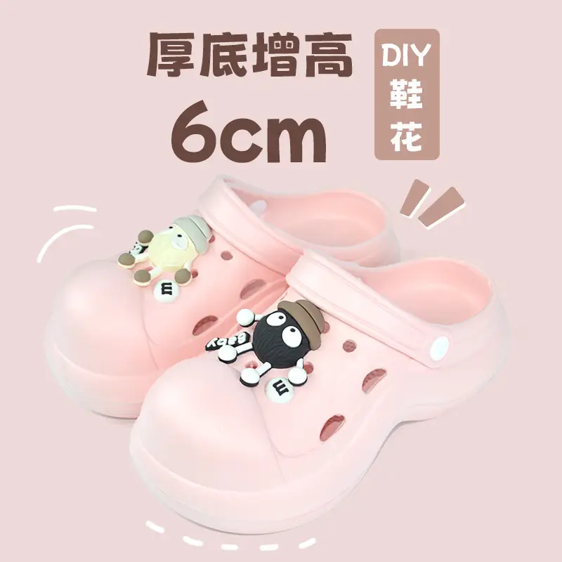 Women High Heeled Sandals White Clogs Summer Beach