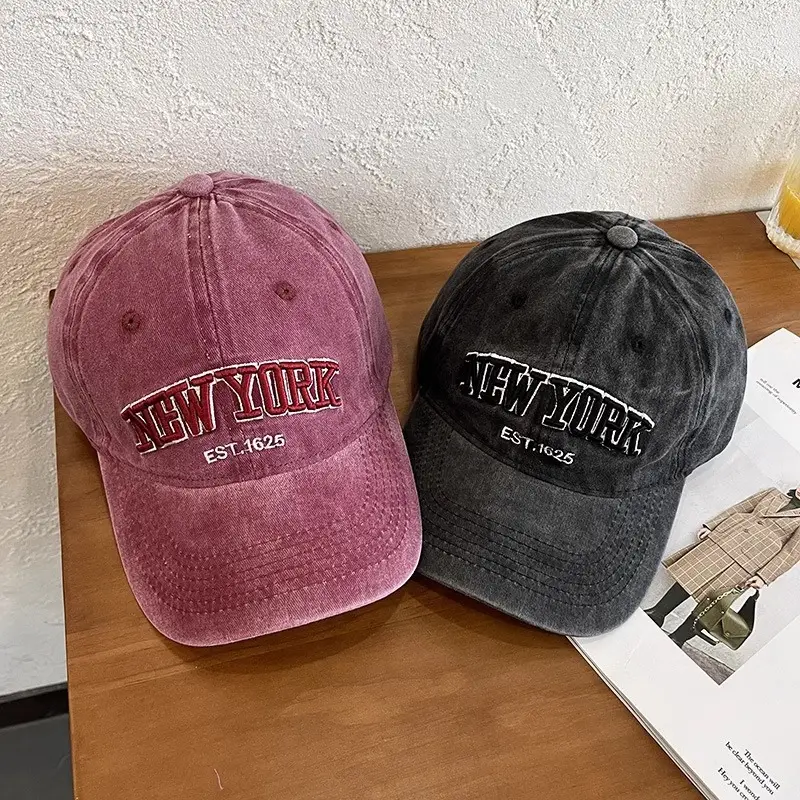 Retro Embroidered Peaked Cap Gray Men Women Sun Hat - Image 13