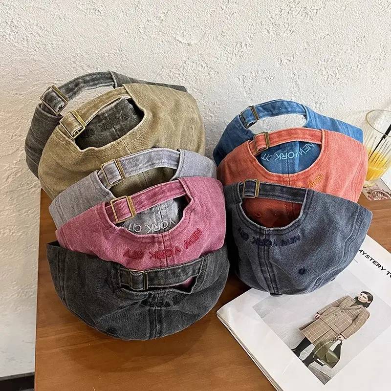 Retro Embroidered Peaked Cap Gray Men Women Sun Hat - Image 14