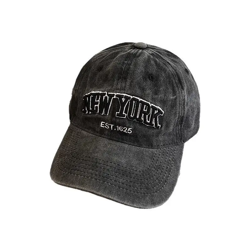 Retro Embroidered Peaked Cap Gray Men Women Sun Hat - Image 15