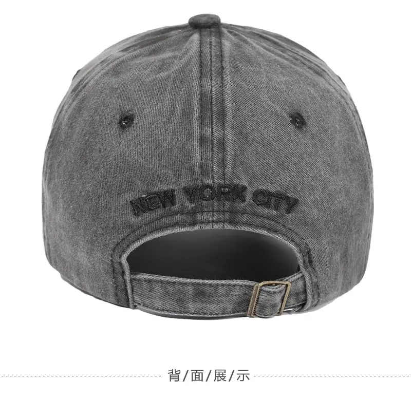 Retro Embroidered Peaked Cap Gray Men Women Sun Hat — feature 16