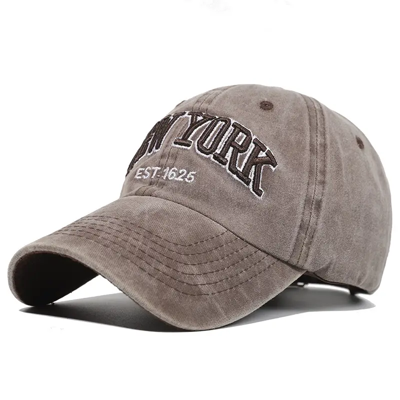 Retro Embroidered Peaked Cap Gray Men Women Sun Hat - Image 9