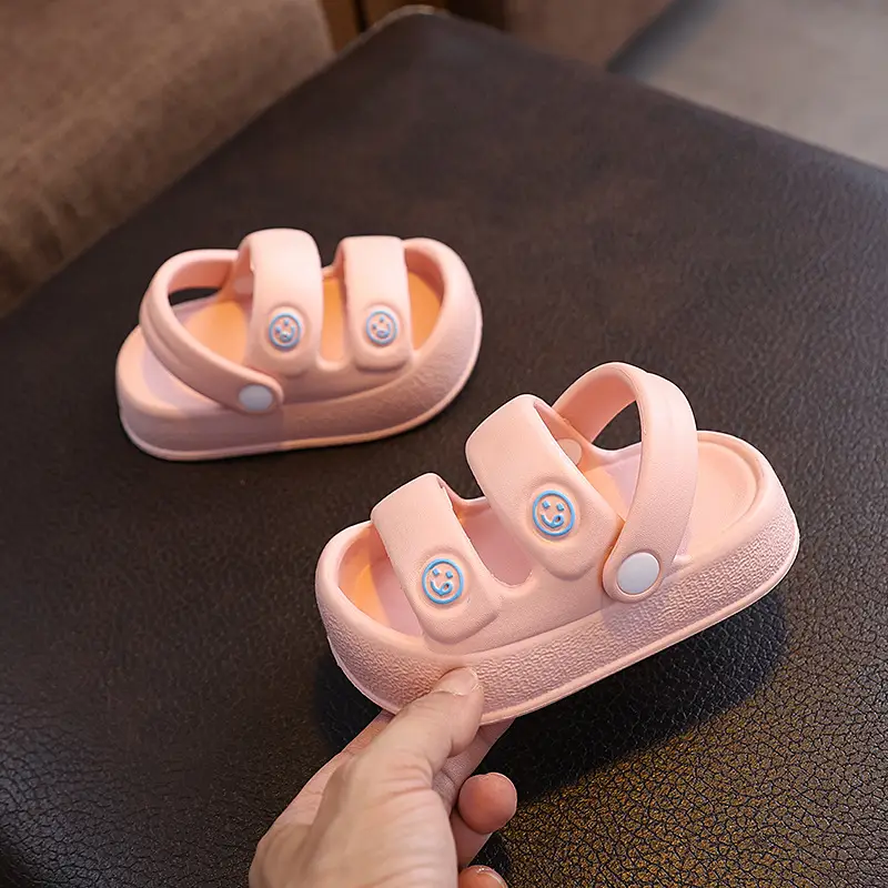 Baby Slippers Non-Slip Soft Sole Black Pink