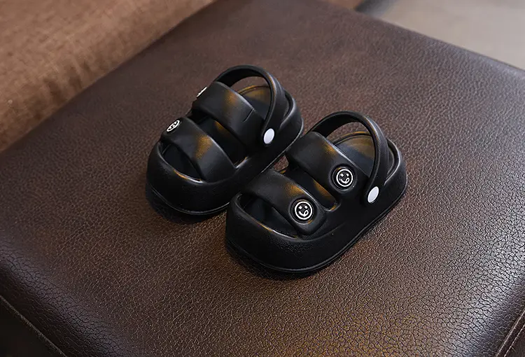 Baby Slippers Non-Slip Soft Sole Black Pink — feature 7
