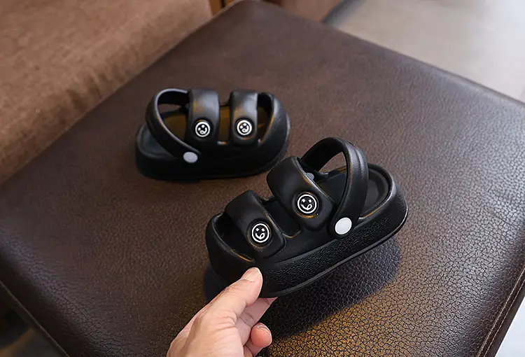 Baby Slippers Non-Slip Soft Sole Black Pink — feature 8