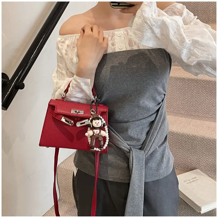 Red Women's Shoulder Crossbody Bag 2025 Fashion - Image 3