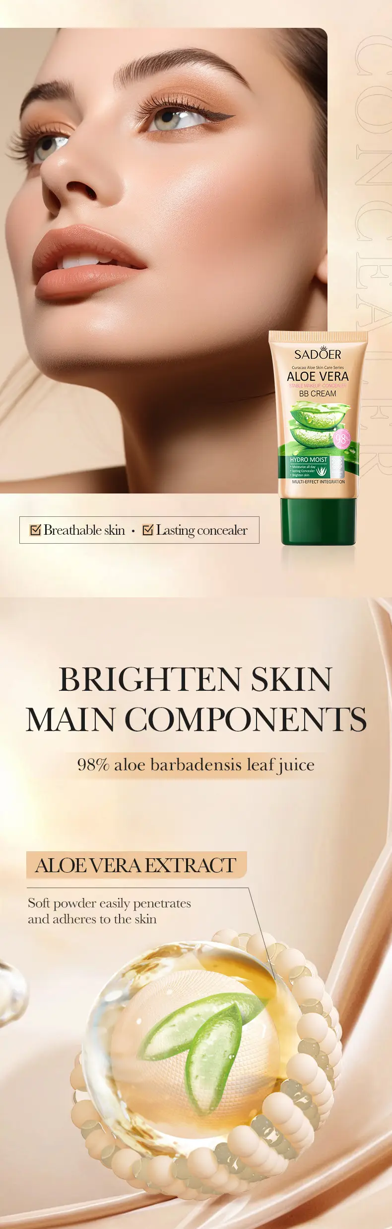 Aloe Vera BB Cream for Skin Brightening & Hydration — feature 5