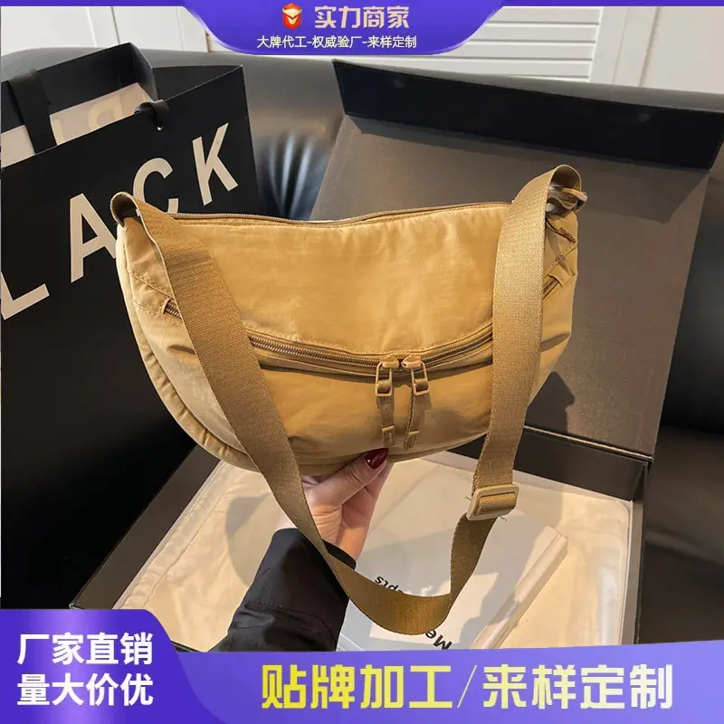 Women Canvas Shoulder Bag Gold 2025 New - Image 7