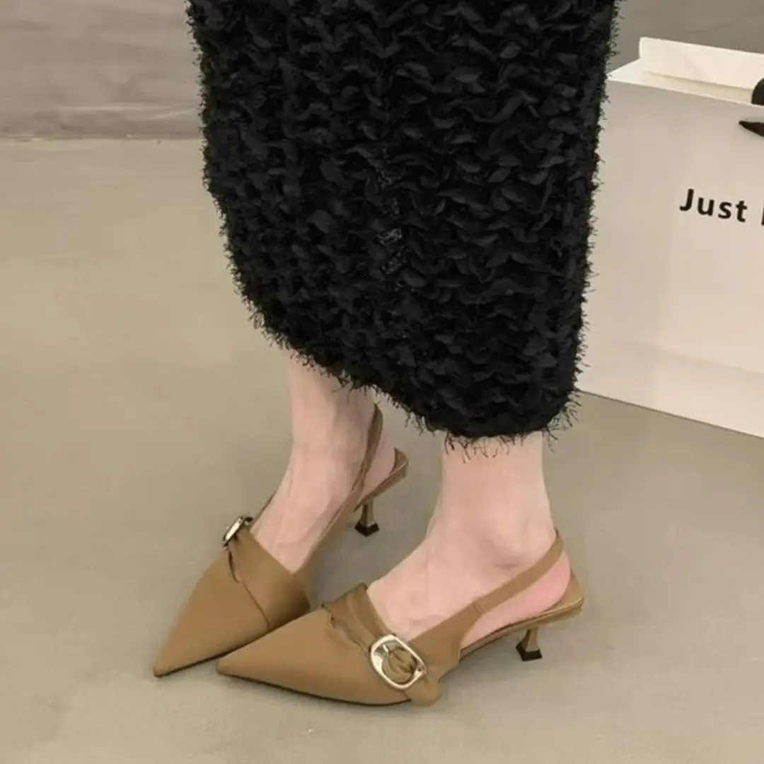 Fashionable and Comfortable Work Shoes, French-Style Pointed-Toe High Heels for Women, 2026 New Model, Thin-Heeled Shallow-Mouthed Single Shoes for Women