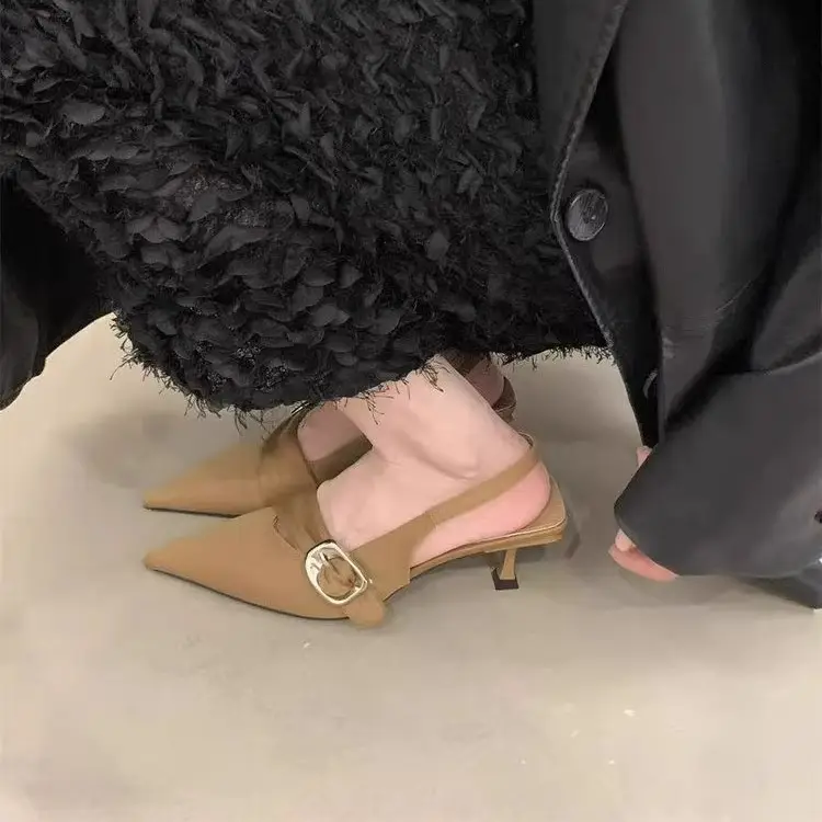 Fashionable and Comfortable Work Shoes, French-Style Pointed-Toe High Heels for Women, 2026 New Model, Thin-Heeled Shallow-Mouthed Single Shoes for Women — feature 5