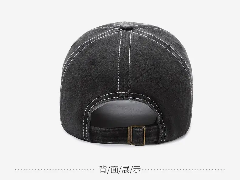 Vintage Washed American Flag Cap for Men Women Black — feature 17