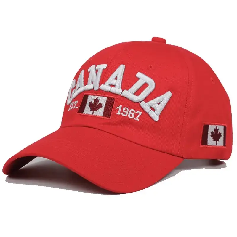 Men's White Canada Flag Baseball Cap 1967 - Image 11