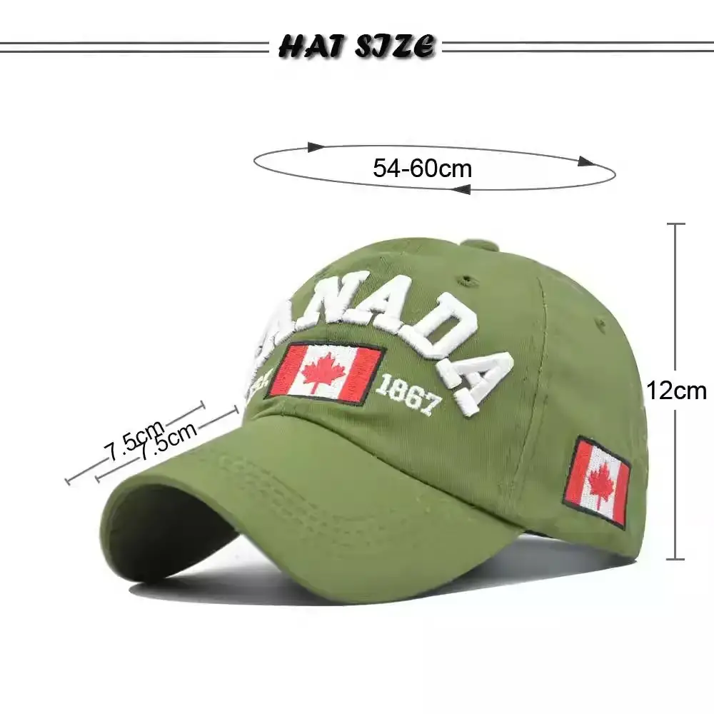 Men's White Canada Flag Baseball Cap 1967 — feature 8