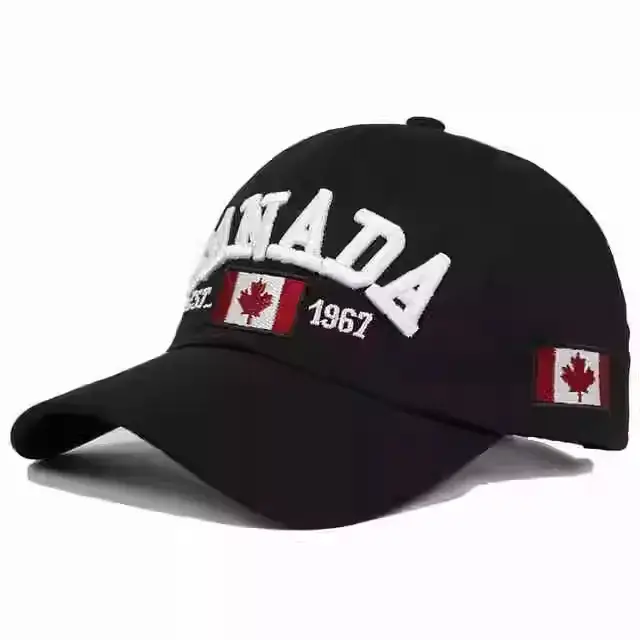 Men's White Canada Flag Baseball Cap 1967 - Image 2