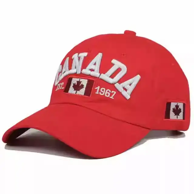 Men's White Canada Flag Baseball Cap 1967 - Image 4