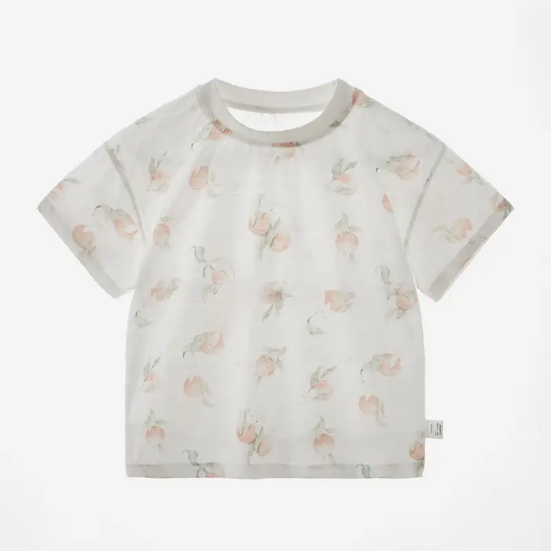 Baby Cotton Floral Short Sleeve Top for Boys Girls - Image 7