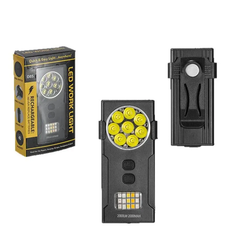 New Cross-Border Aluminum Take Clip Light Flashlight Dual Purpose Portable Strong Magnetic Super Long Endurance Outdoor Super Bright - Image 11