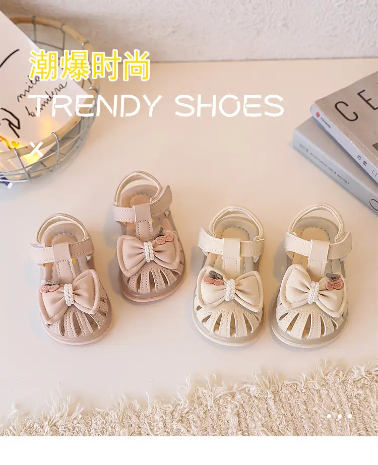 Baby Girl Bow Sandals Soft Sole Summer — feature 1