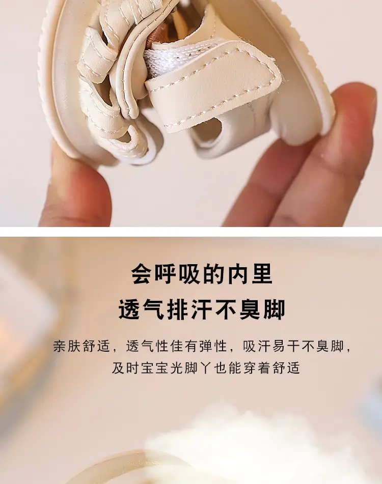 Baby Girl Bow Sandals Soft Sole Summer — feature 5