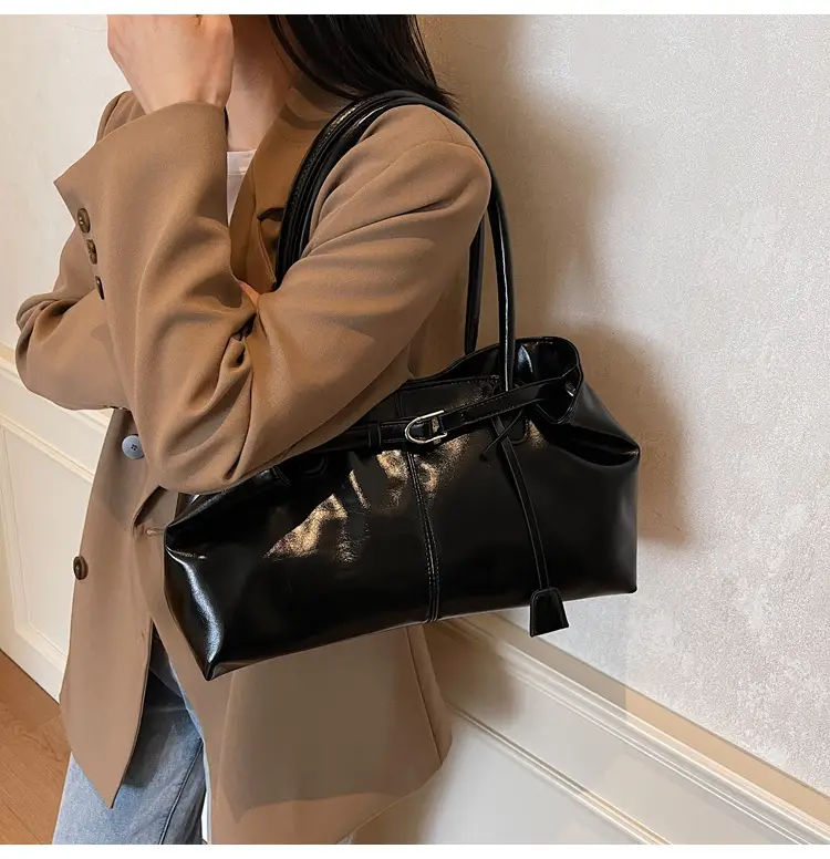 Women's Korean Style Soft Leather Tote Bag Beige 2025 — feature 22