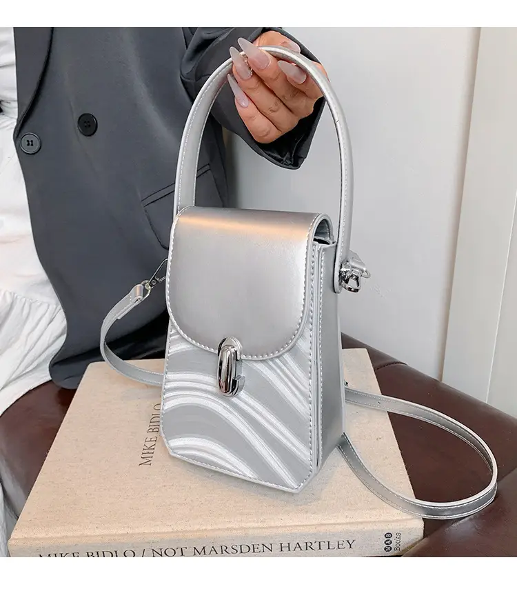 Silver Mini Crossbody Phone Bag for Women — feature 3