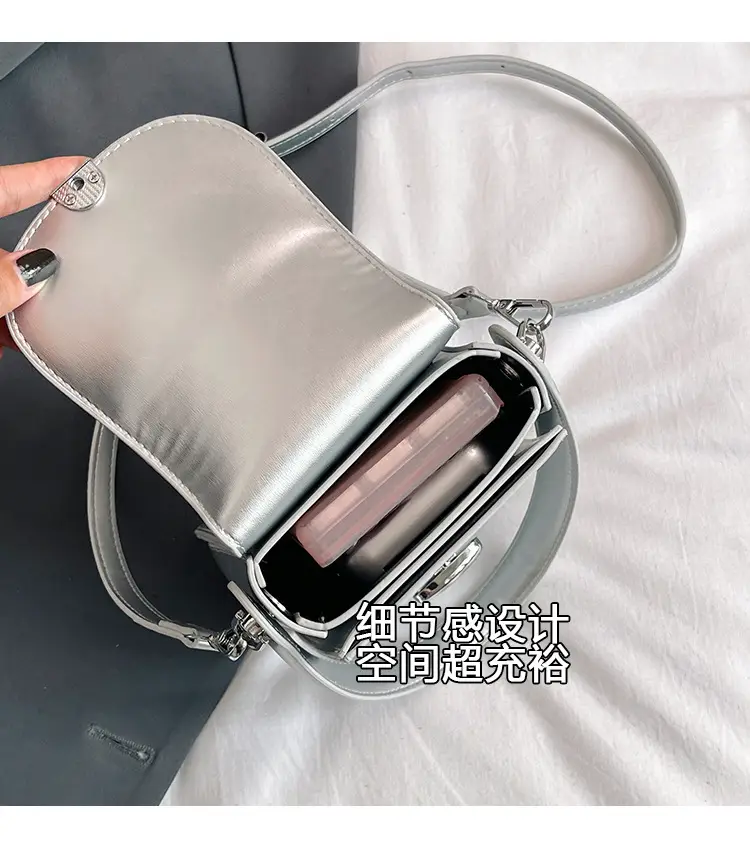 Silver Mini Crossbody Phone Bag for Women — feature 7
